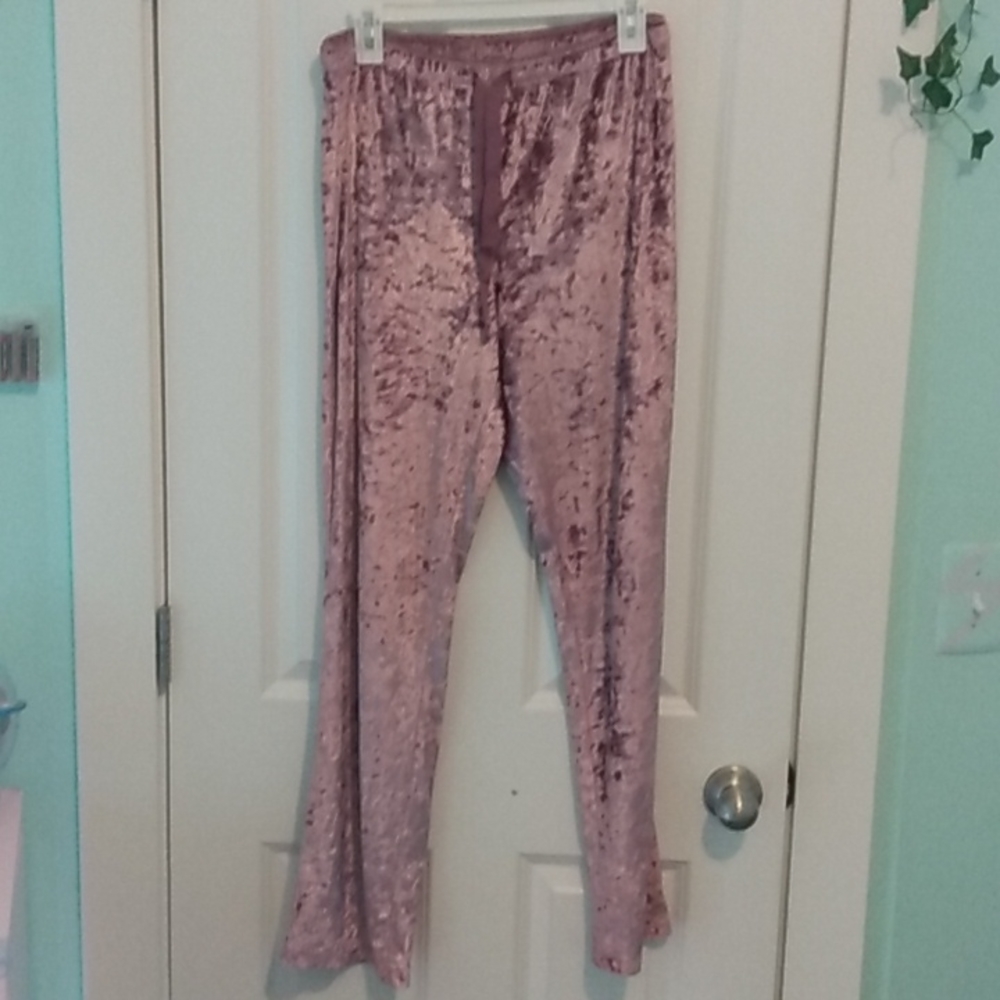 Secret Treasures Velvet Pink Sleepwear Pants Women's Small